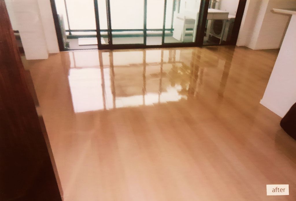 東京練馬区 フロアコーティング 施工後1 光沢仕上げ